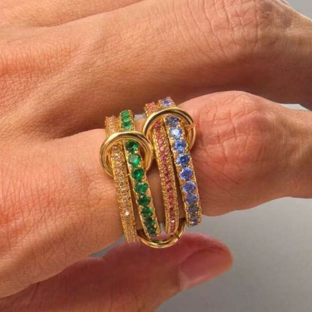 Gold Linked ring N1331